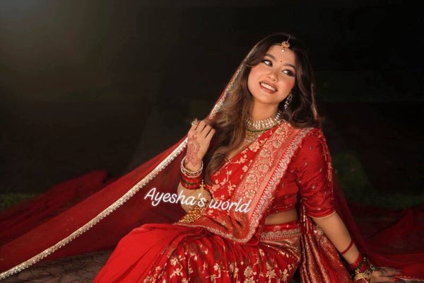 010926 ❤️ Luxury Red Bridal Designer Saree
