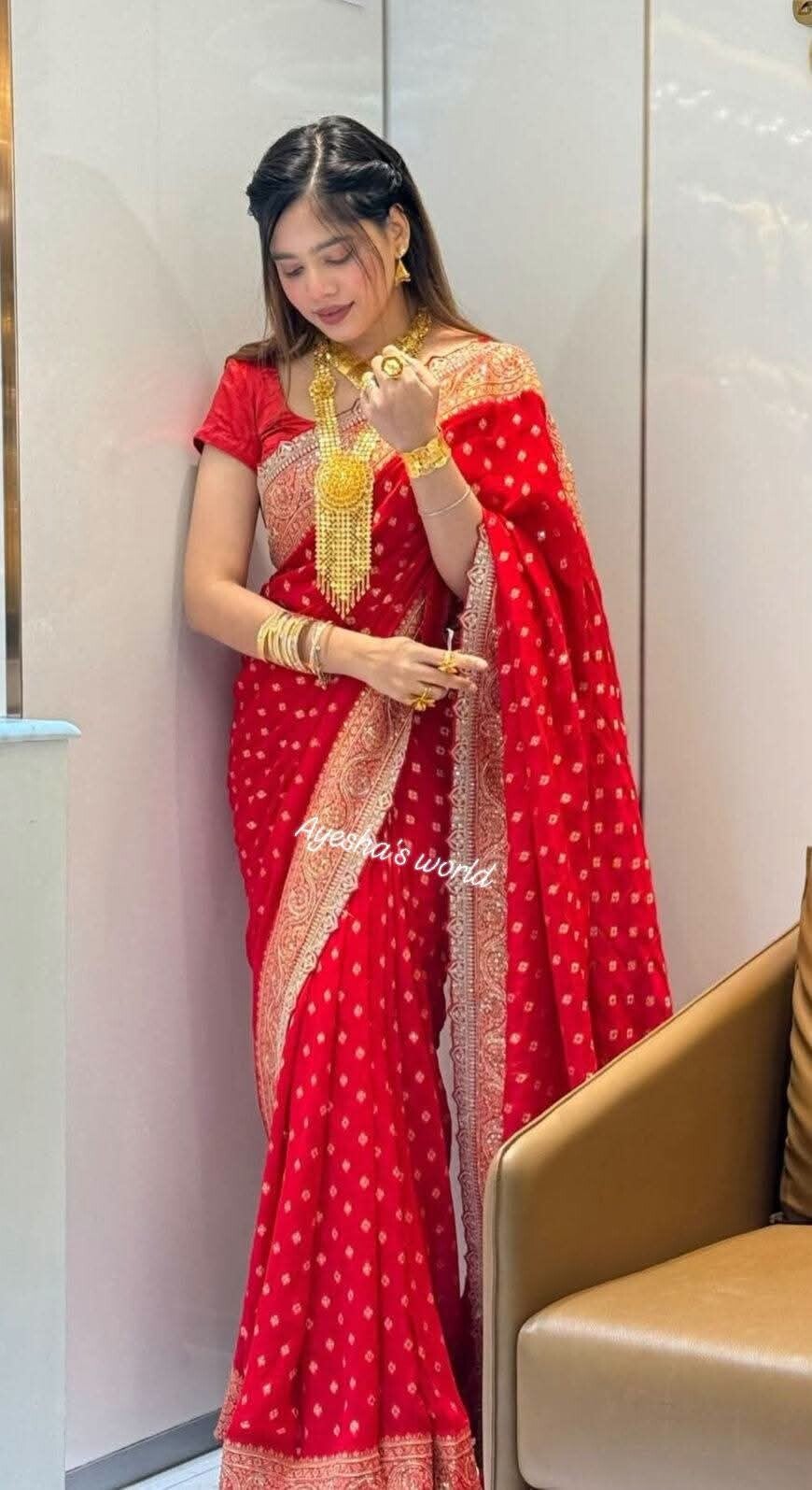 010926 Best designer khaddi saree
