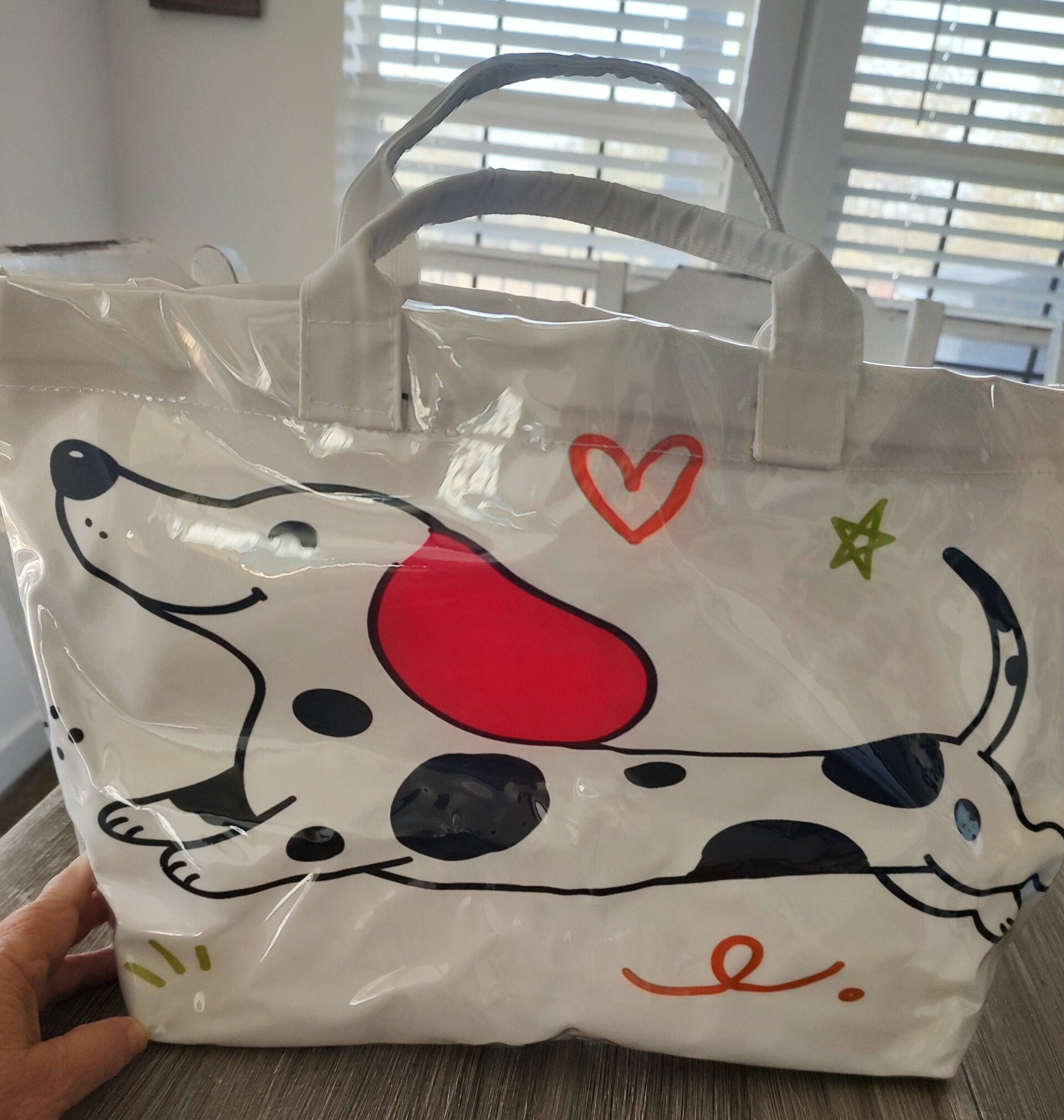 White Weenie Dog tote