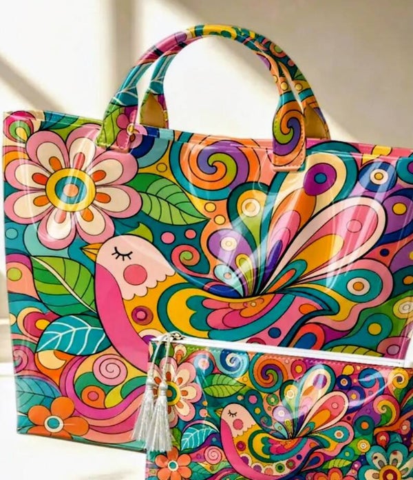 2 Pc Partridge Tote set