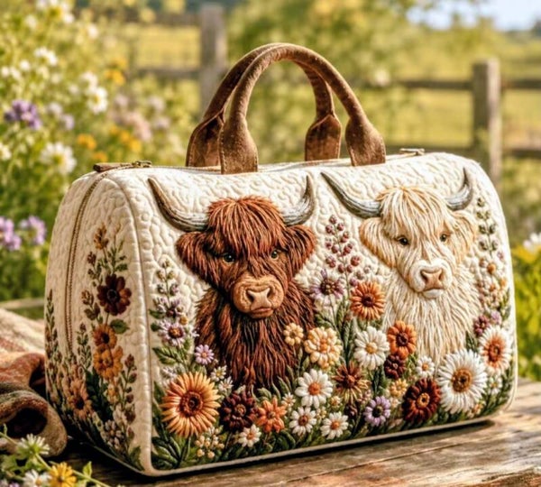 Hiland Cow Quilted Bag/Duffle
