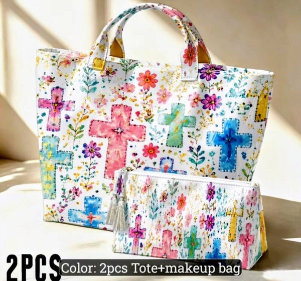 Colorful Cross Tote