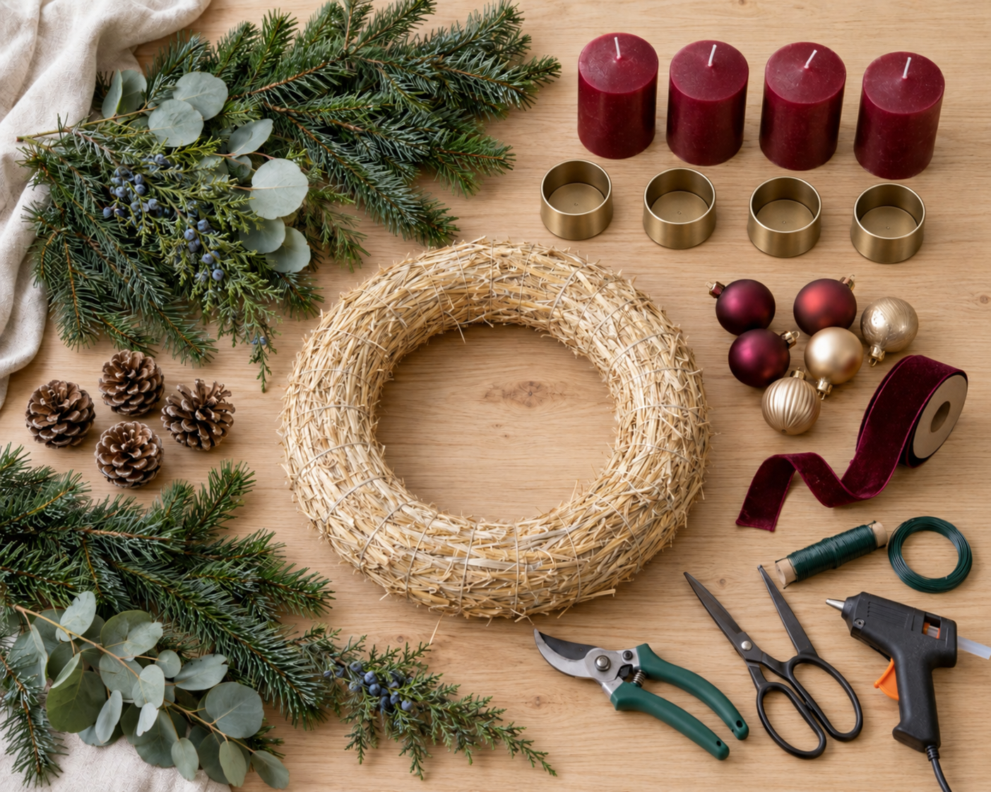 Das brauchst du für deinen Adventskranz