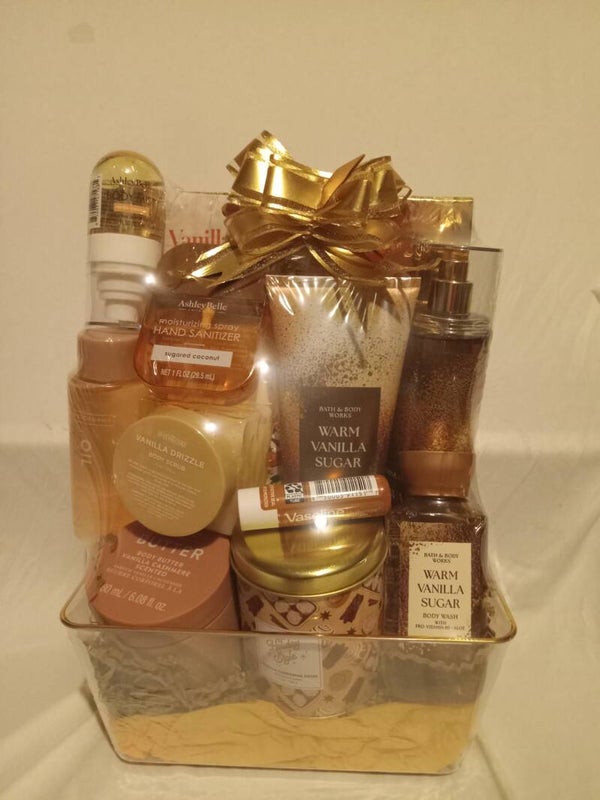 Warm Vanilla Bath & Body Works Gift Basket
