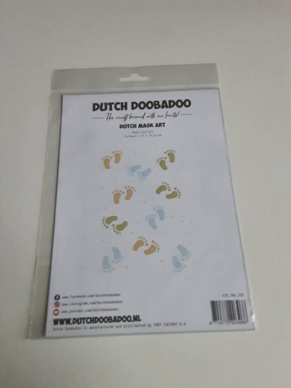 Dutch Doobadoo mask art A5 Baby voetjes