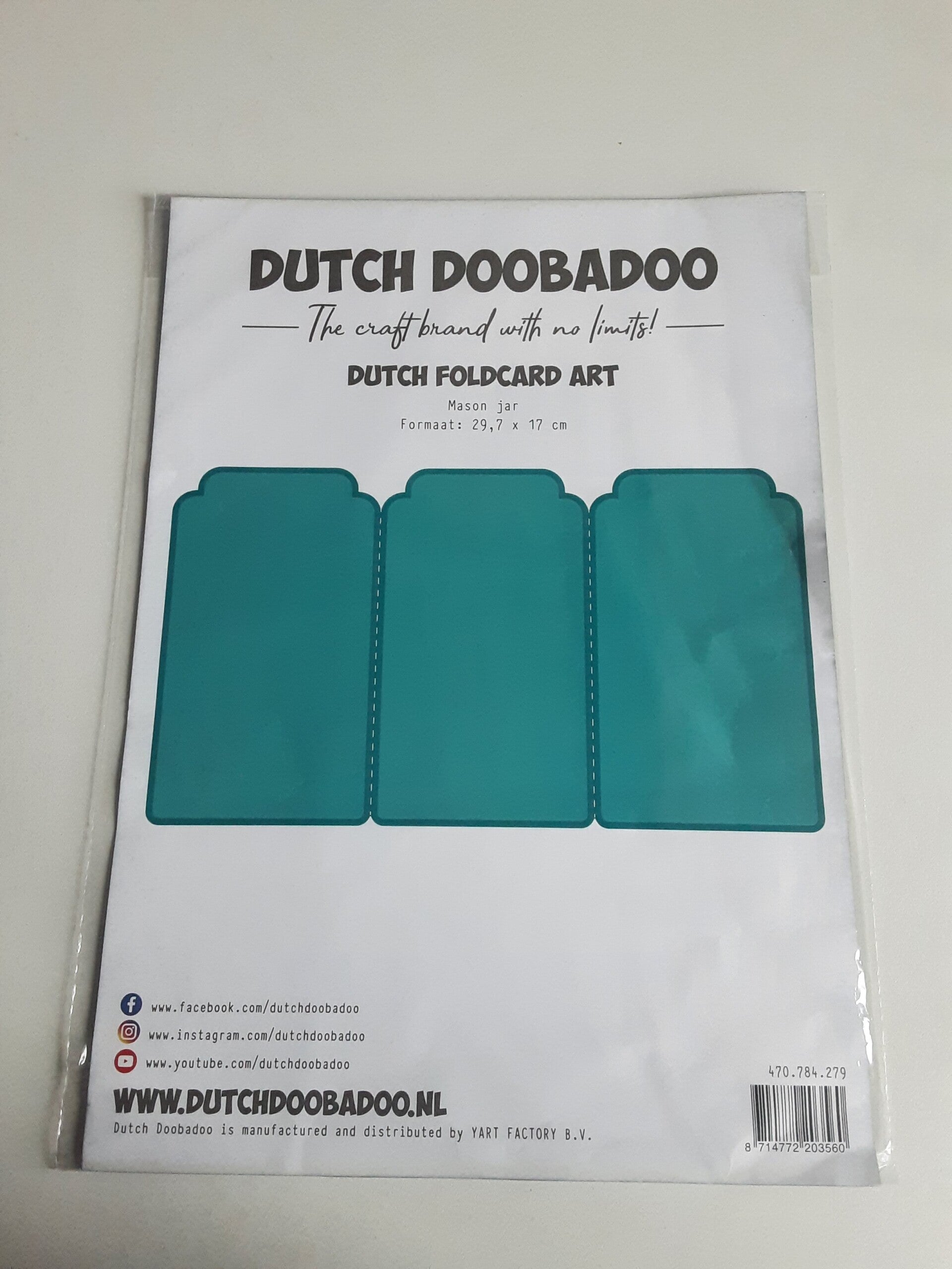 Dutch Doobadoo foldcard art Mason jar