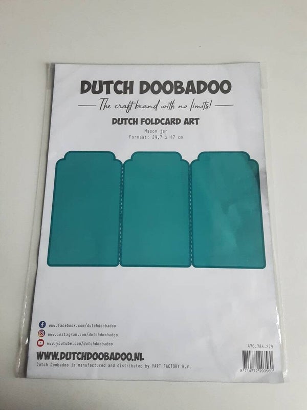 Dutch Doobadoo foldcard art Mason jar