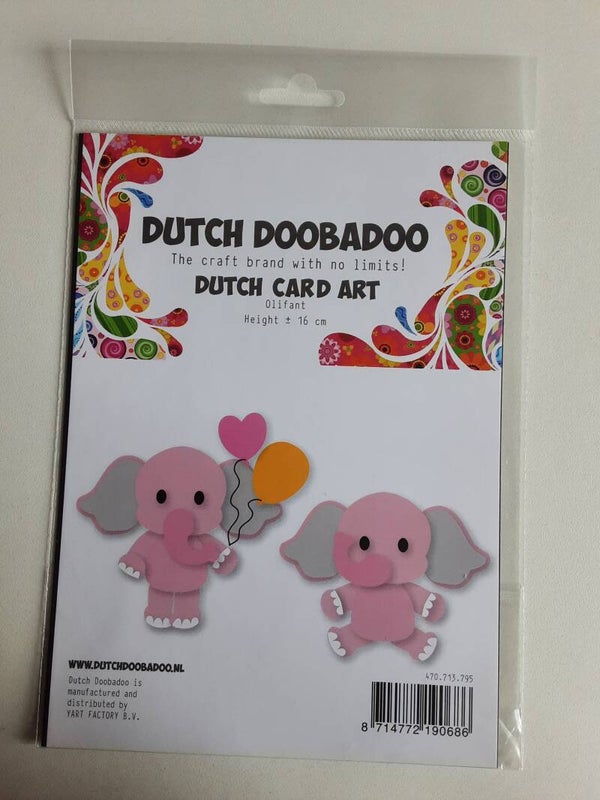 Dutch Doobadoo card art Olifant