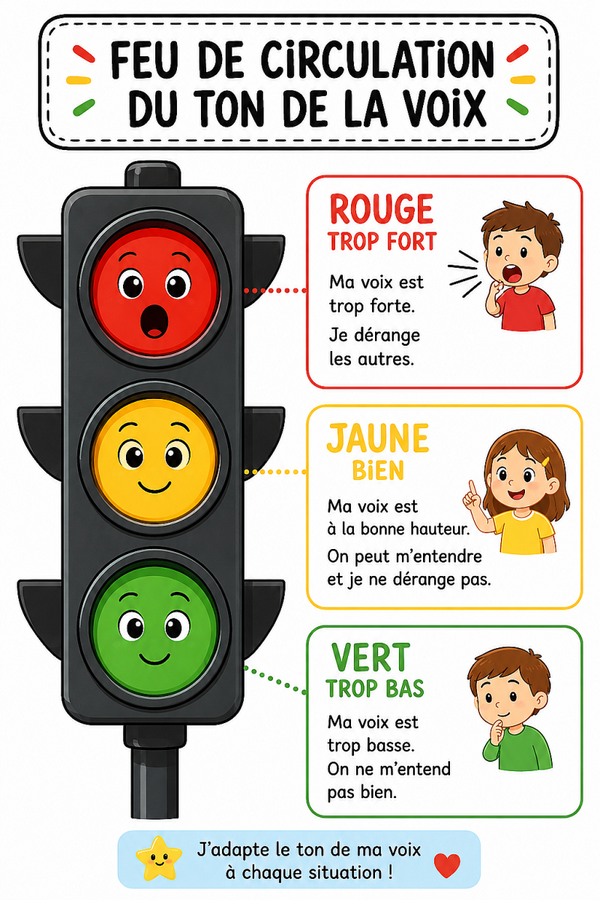 Feu de circulation de la voix