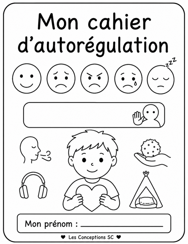 Cahier d'autorégulation pour TSA non verbal