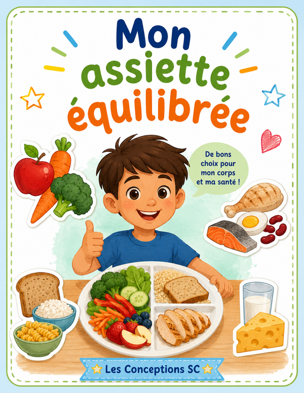 Cahier je mange équilibré pour enfants TSA