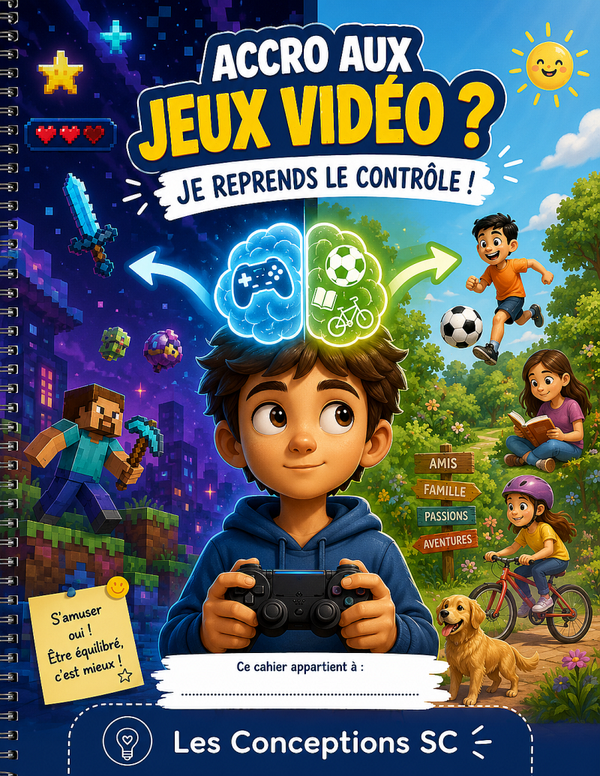 Cahier accro aux jeux videos