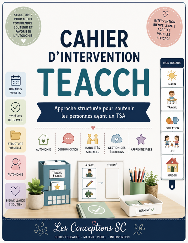 Lien canva cahier TEACCH