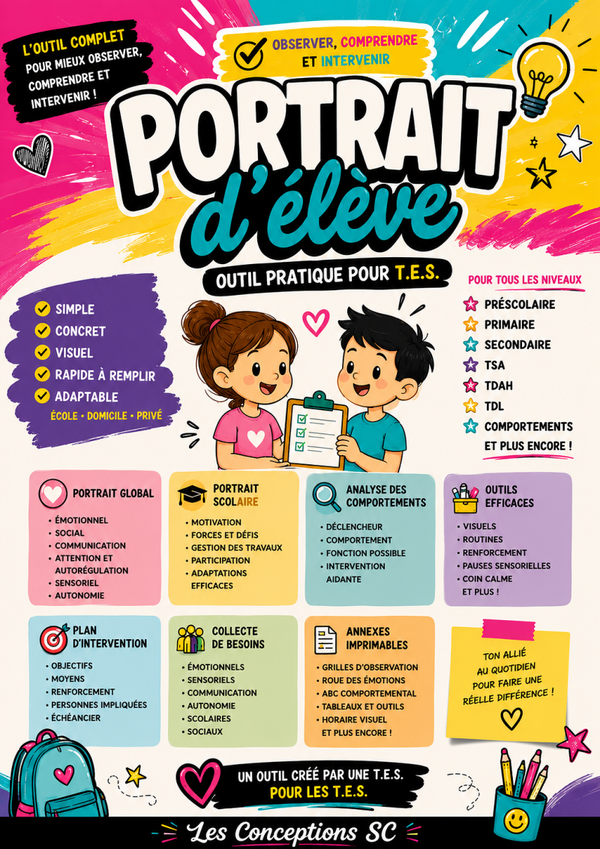 Cahier Portrait de l'élève