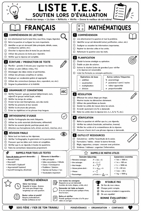 Fiche pour évaluation