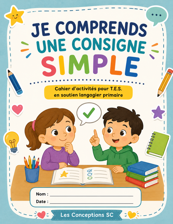 Cahier je comprends une consigne simple