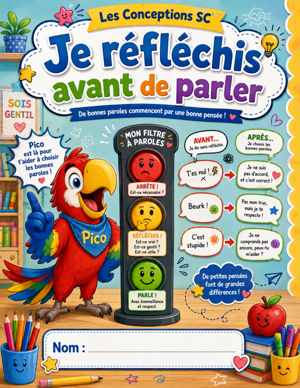 Je réfléchis avant de parler