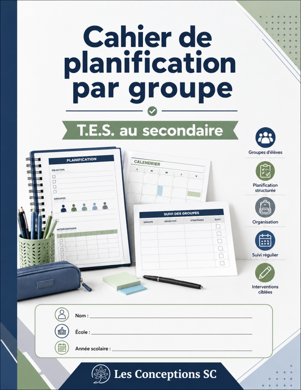 Cahier de planification par groupe