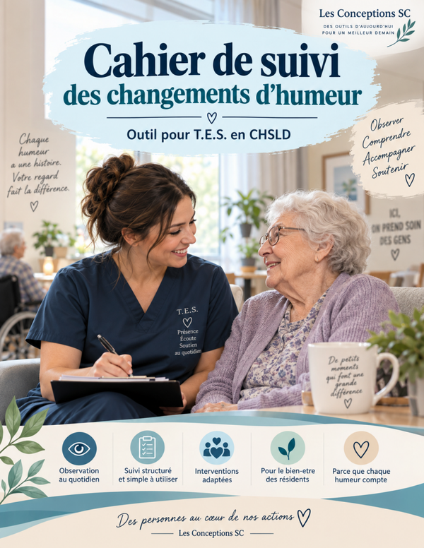 Cahier de suivi du changement de l'humeur