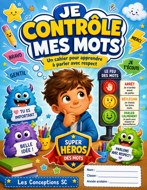 Cahier je contrôle mes mots