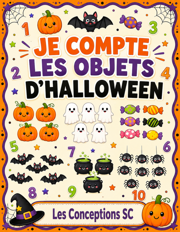 Je compte les objets d'Halloween