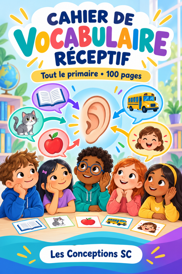 Cahier de vocabulaire réceptif
