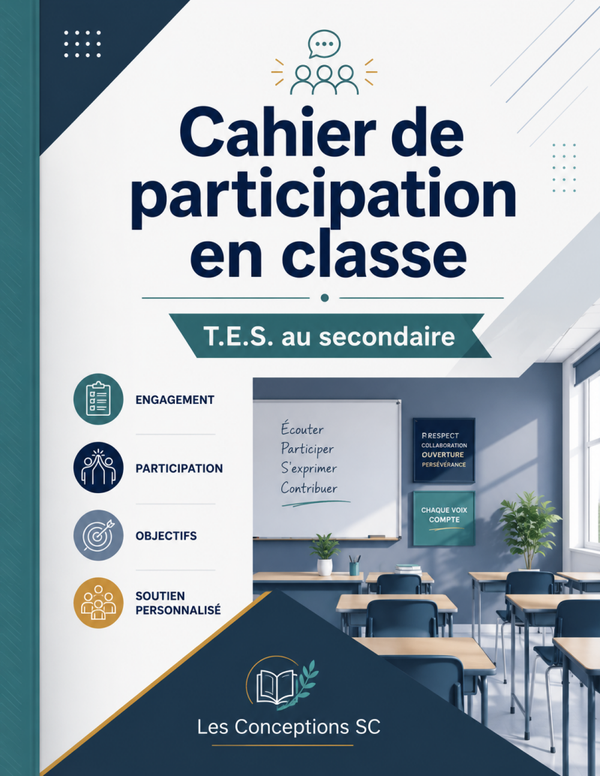 Cahier de participation en classe