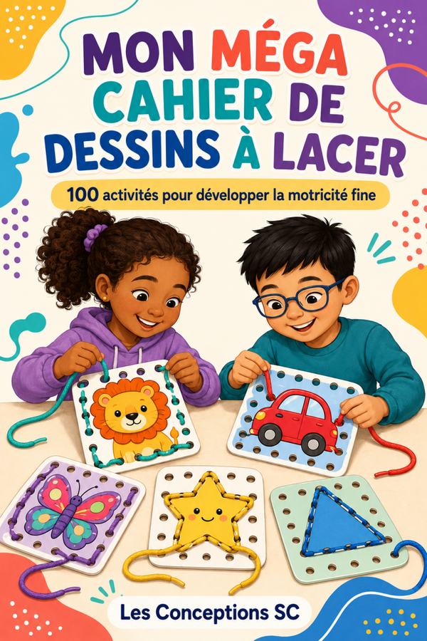Méga cahier de dessins à lacer