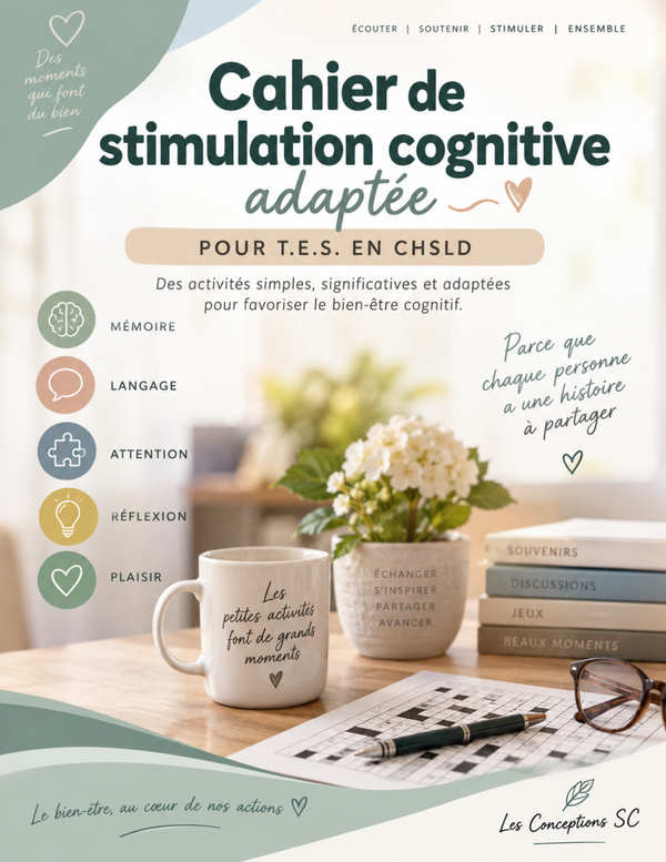 Cahier de stimulation cognitive adaptée