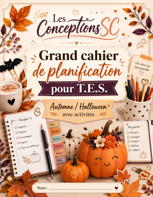 Planificateur pour T.E.S. automne/Halloween