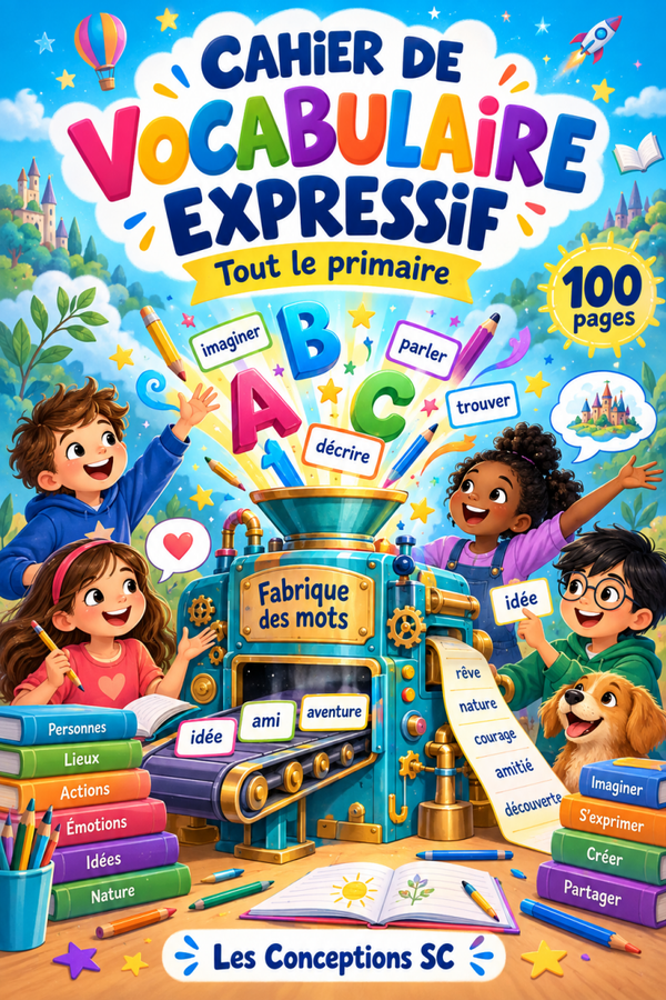 Cahier de vocabulaire expressif