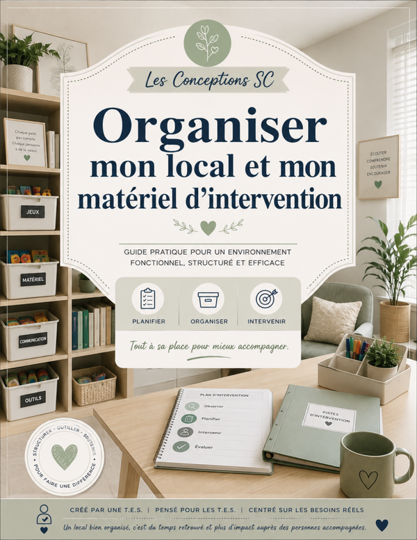 Organiser mon local et mon matériel d'intervention