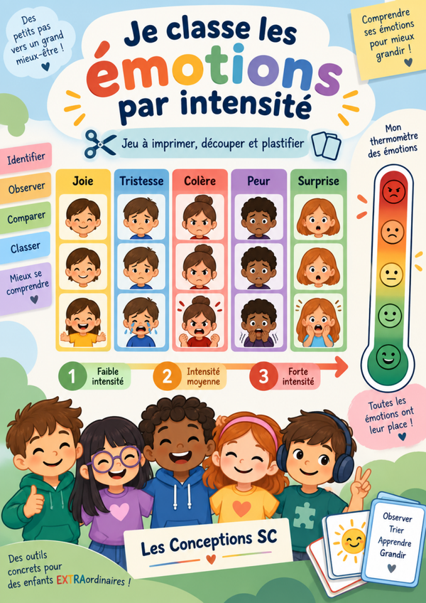 Je classe les émotions par intensité