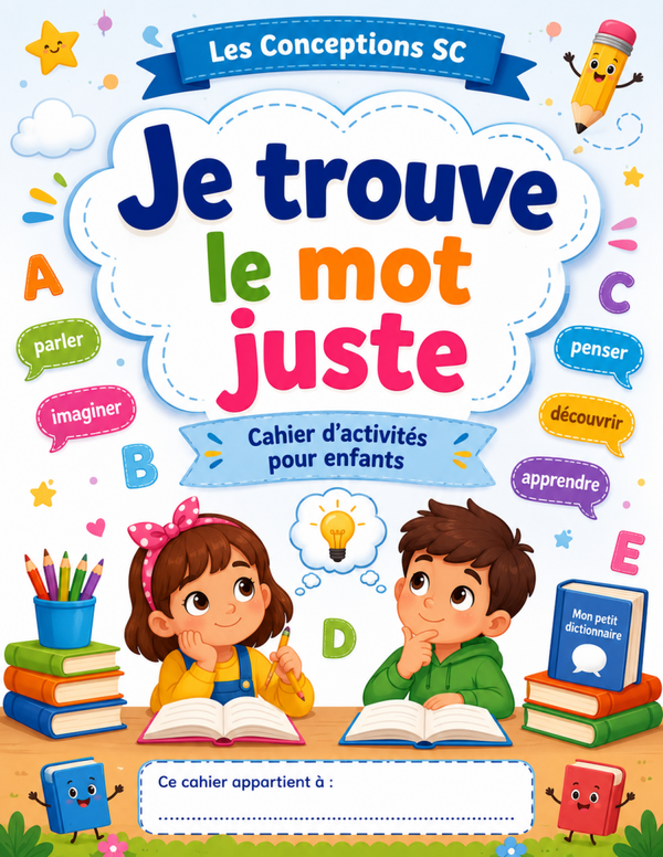 Cahier " Je trouve le mot juste"
