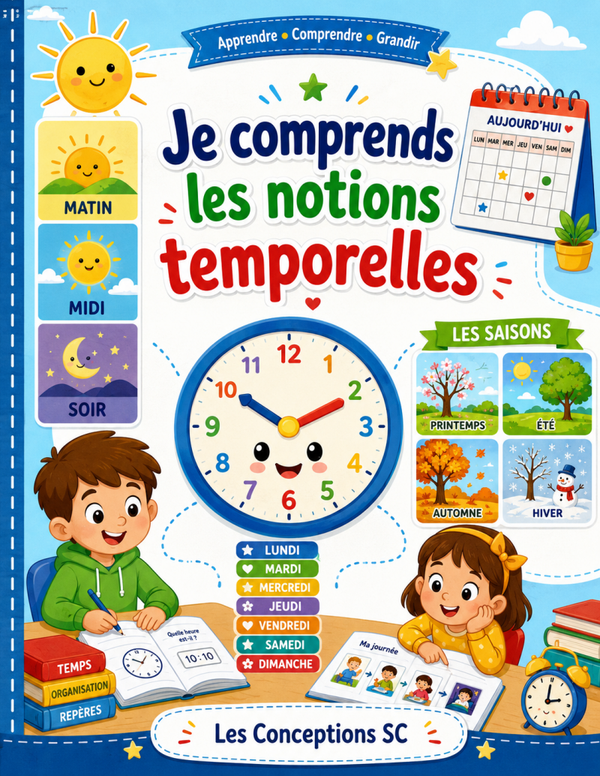 Cahier " Je comprends les notions temporelles"