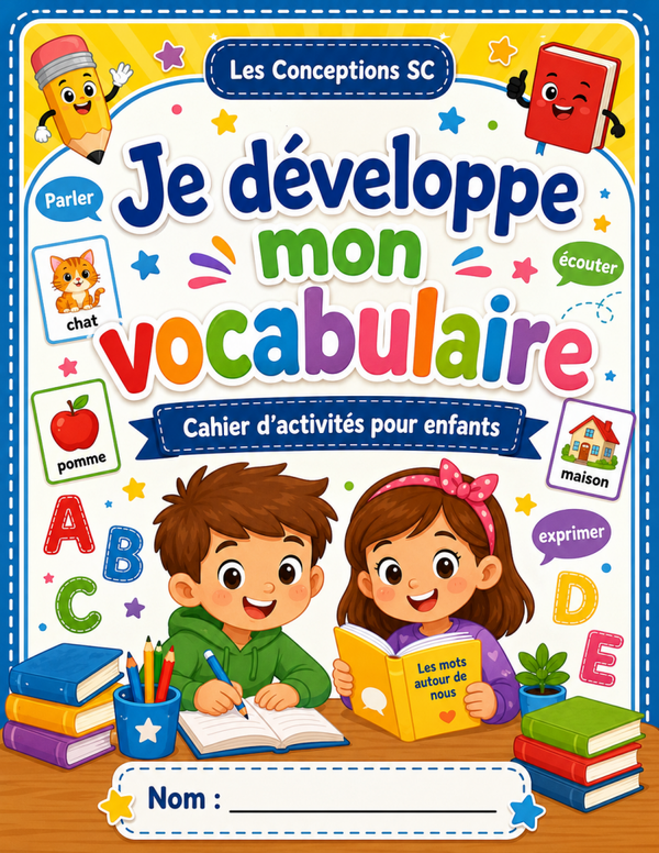 Cahier " Je développe mon vocabulaire"