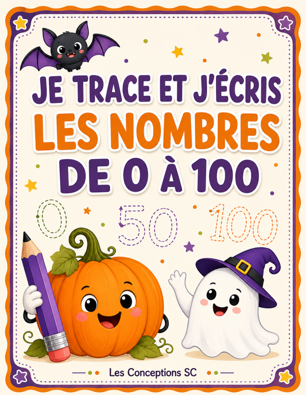 Je trace et écris les nombres de 0 à 100