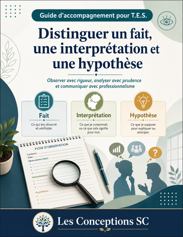 Guide " Distinguer un fait, une interprétation et une hypothèse"