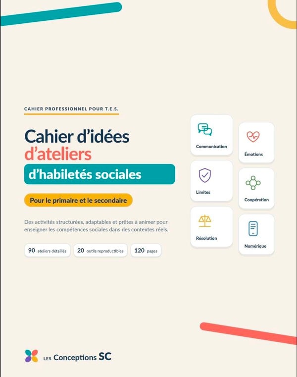 Cahier d'idées d'ateliers d'habiletés sociales