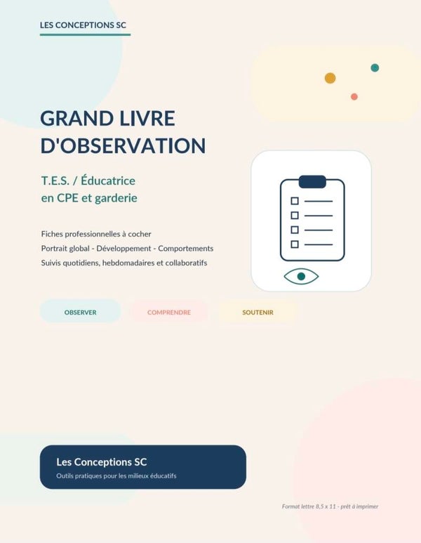 Grand livre d'observation