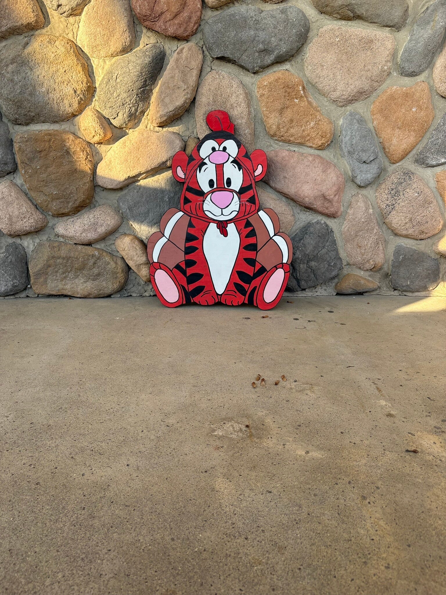 Tigger in a Turkey Costume Wood Cutout