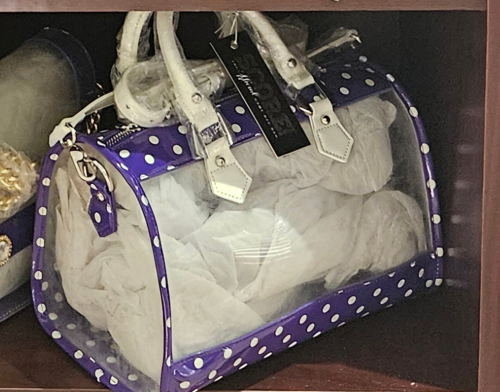 Score Gameday Bag - Moniqua Purple/White Clear handbag