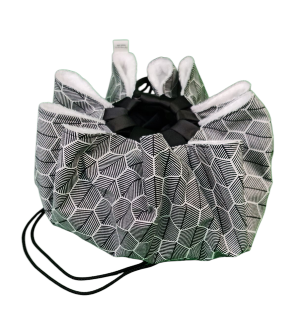 Sac pieds au sec motifs hexagones noir et blanc Adulte