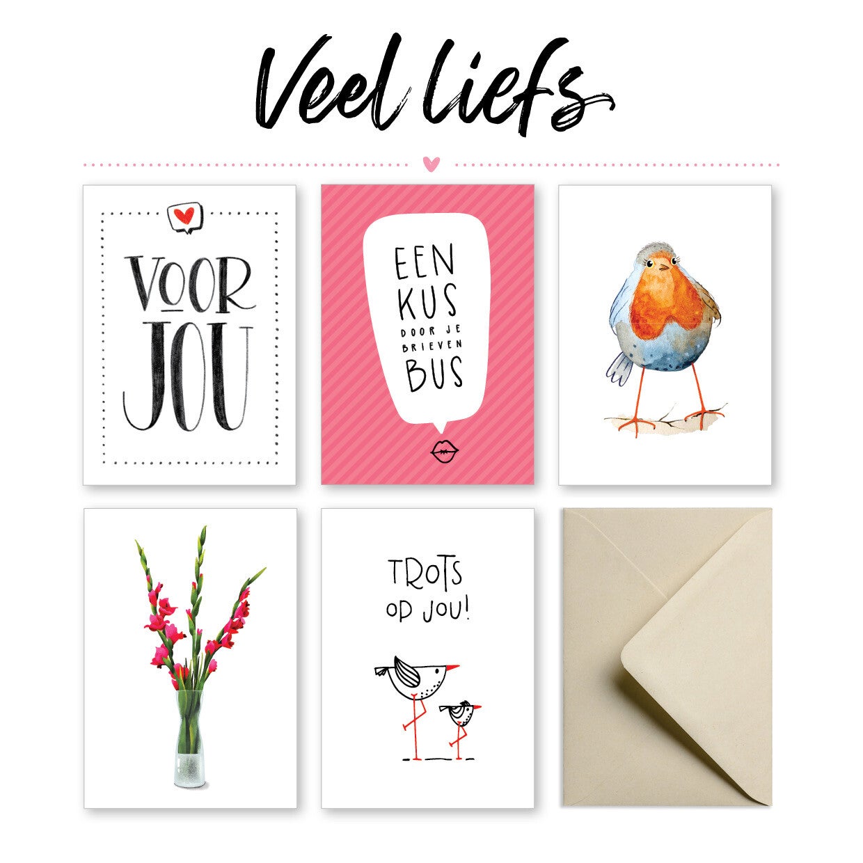 Veel liefs - Kaartenset