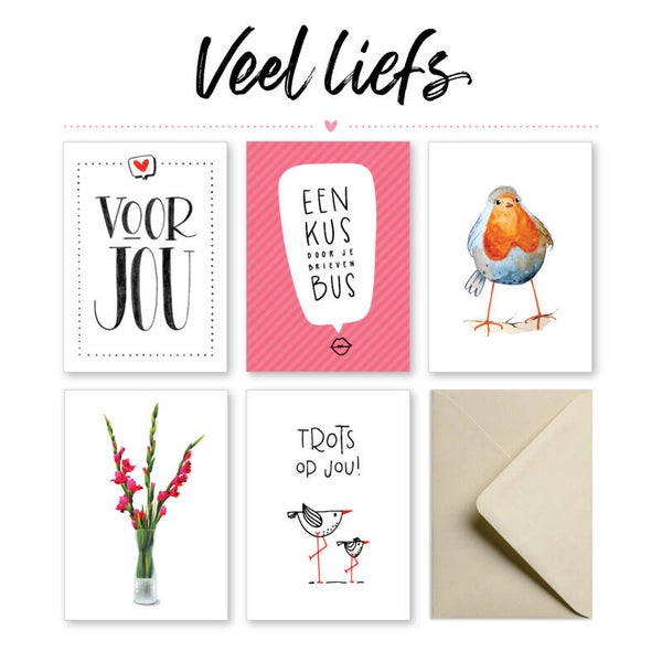 Veel liefs - Kaartenset