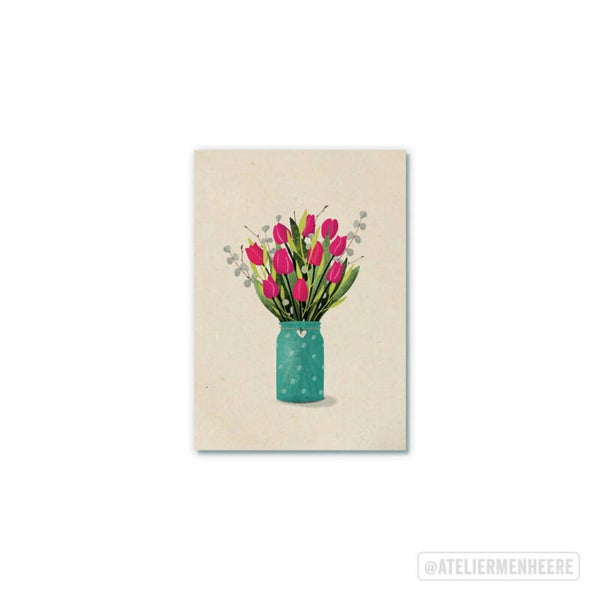 Minikaartje Tulpenboeket