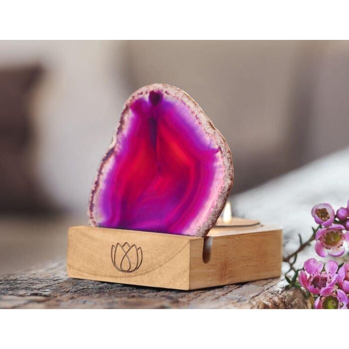 Agaat- Steen - Theelicht