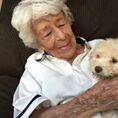 Our mom with PooPoo - on Mom's 91st birthday