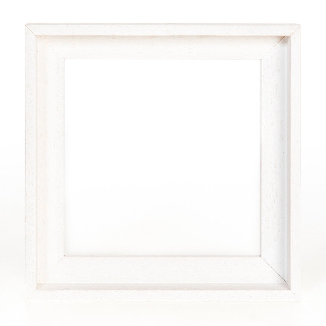 Baklijst wit hout smal 25 x 25 cm