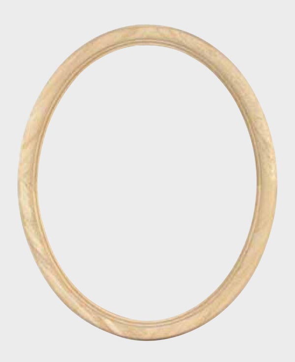 Ovale lijst blank 40 x 50 cm